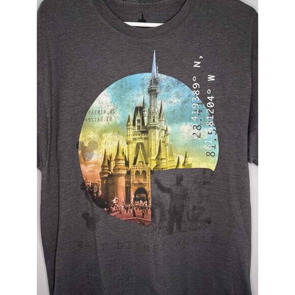 Disney Parks Walt Disney World Cinderella Castle Coordinates Graphic T-Shirt L - Picture 3 of 7